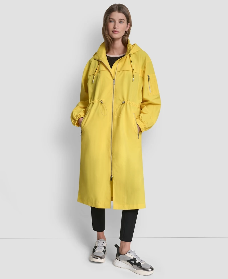 Dkny Women's 1989 Logo Hooded Walker Anorak Jacket
