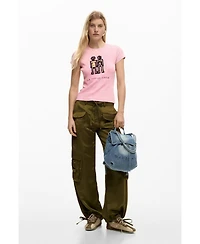 Desigual Women's Small Denim Charms Backpack