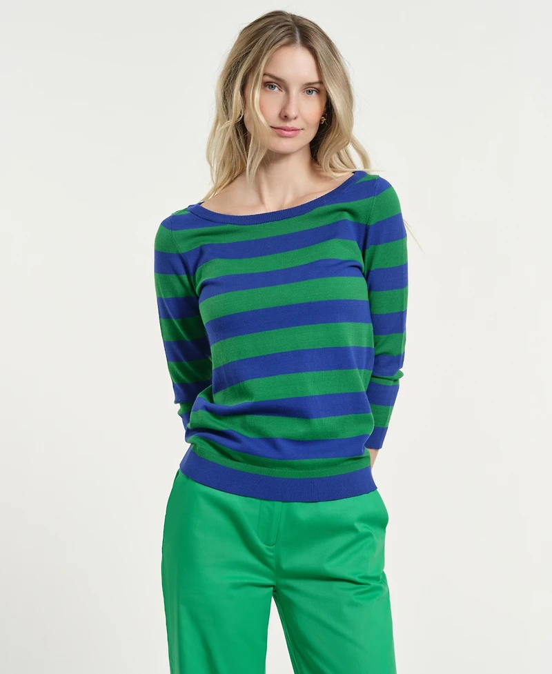 Isaac Mizrahi Women's Boat Neck Sweater