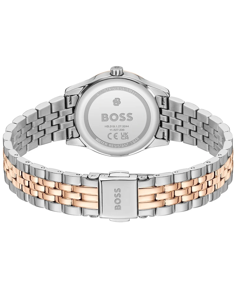 Hugo Boss Women's Graceful Mina Quartz Two Tone Stainless Steel Watch, 25mm