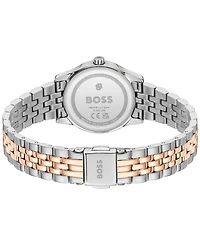 Hugo Boss Women's Graceful Mina Quartz Two Tone Stainless Steel Watch, 25mm