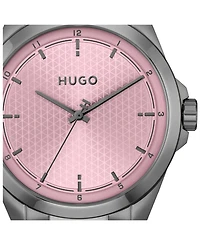 Hugo Boss Men's Seam Quartz Ionic Plated Grey Steel Watch, 42.5mm