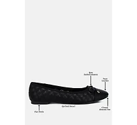 naoki quilted faux leather ballerinas