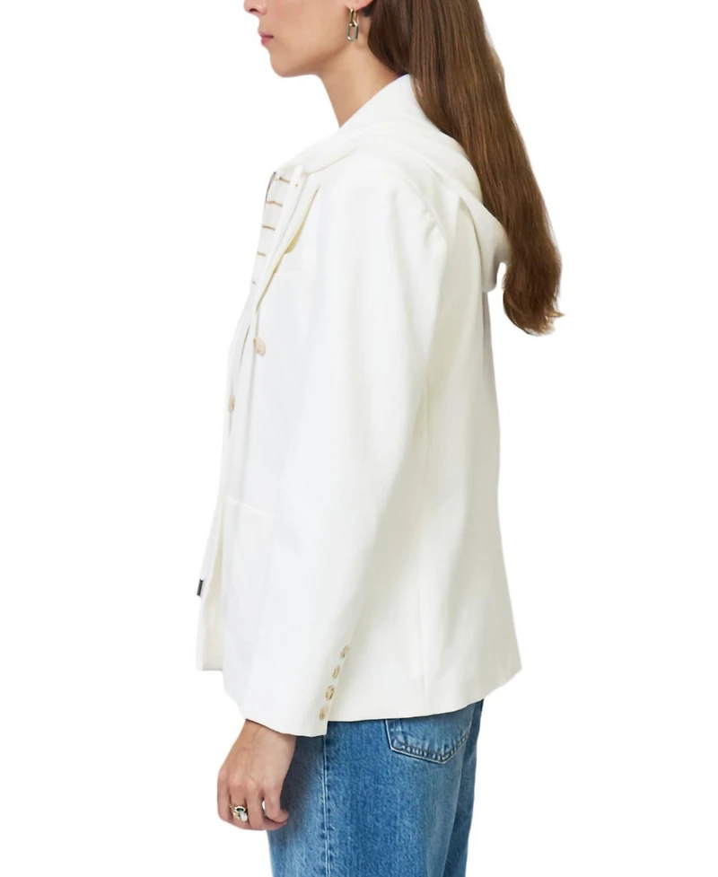 Central Park West Women's Nevada Stripe Sweater Dickey Jacket