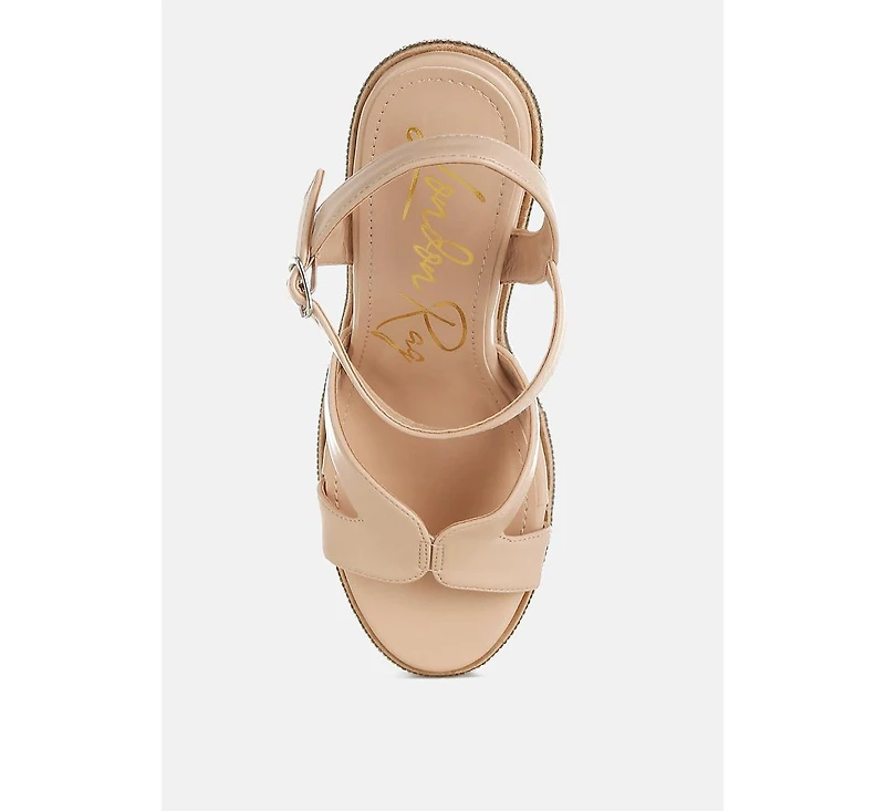 Regina Rhinestones Embellished Wedge Sandals