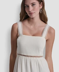 Dkny Jeans Women's Square Neck Sleeveless Maxi Dress