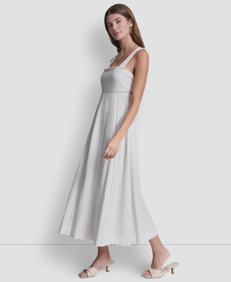 Dkny Jeans Women's Seamed Tank Square Neck Dress