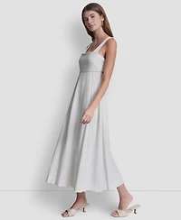 Dkny Jeans Women's Seamed Tank Square Neck Dress