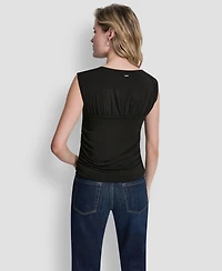 Dkny Jeans Women's Crewneck Sleeveless Top