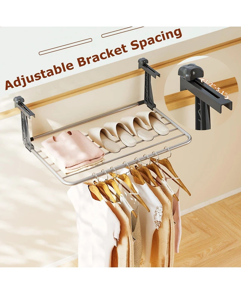Ecooso Portable Aluminum Clothes and Towel Drying Rack, Folding Stand