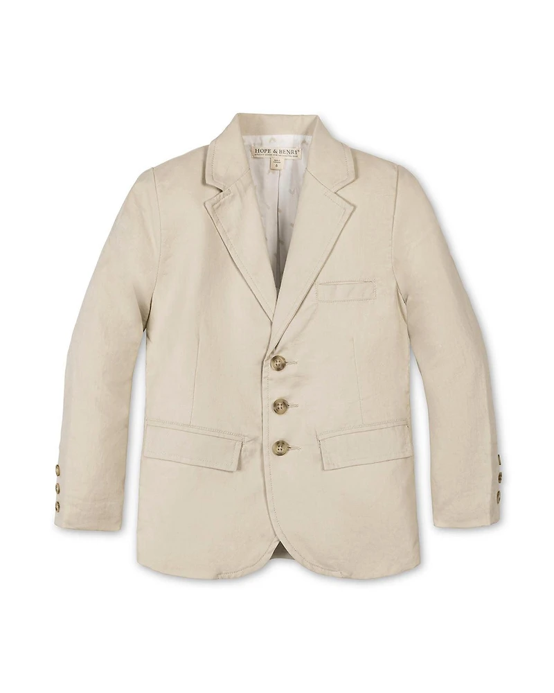 Hope & Henry Little and Big Boys' Linen Suit Jacket