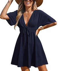 Cupshe Women's Andros Cover-Up Mini Beach Dress