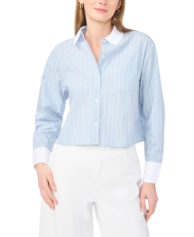 1.state Women's Collared Buttoned Long-Sleeve Shirt