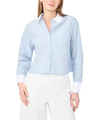 1.state Women's Collared Buttoned Long-Sleeve Shirt