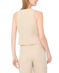 1.state Women's V-Neck Sleeveless Button Shirt