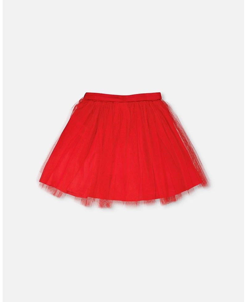 Deux par Deux Big Girls Mesh and Eyelet Skirt