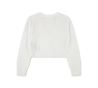 abercrombie kids Girls' Pointelle V-Neck Cardigan