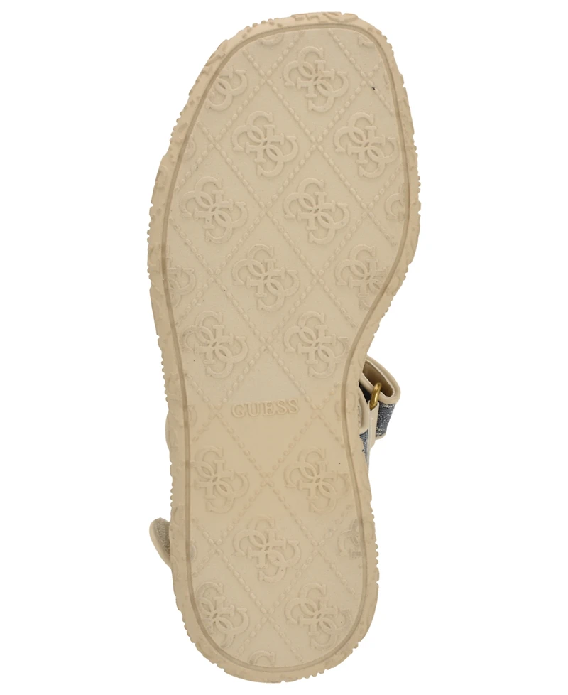 Guess Women's Lanara Quattro G Sporty Platform Footbed Sandals
