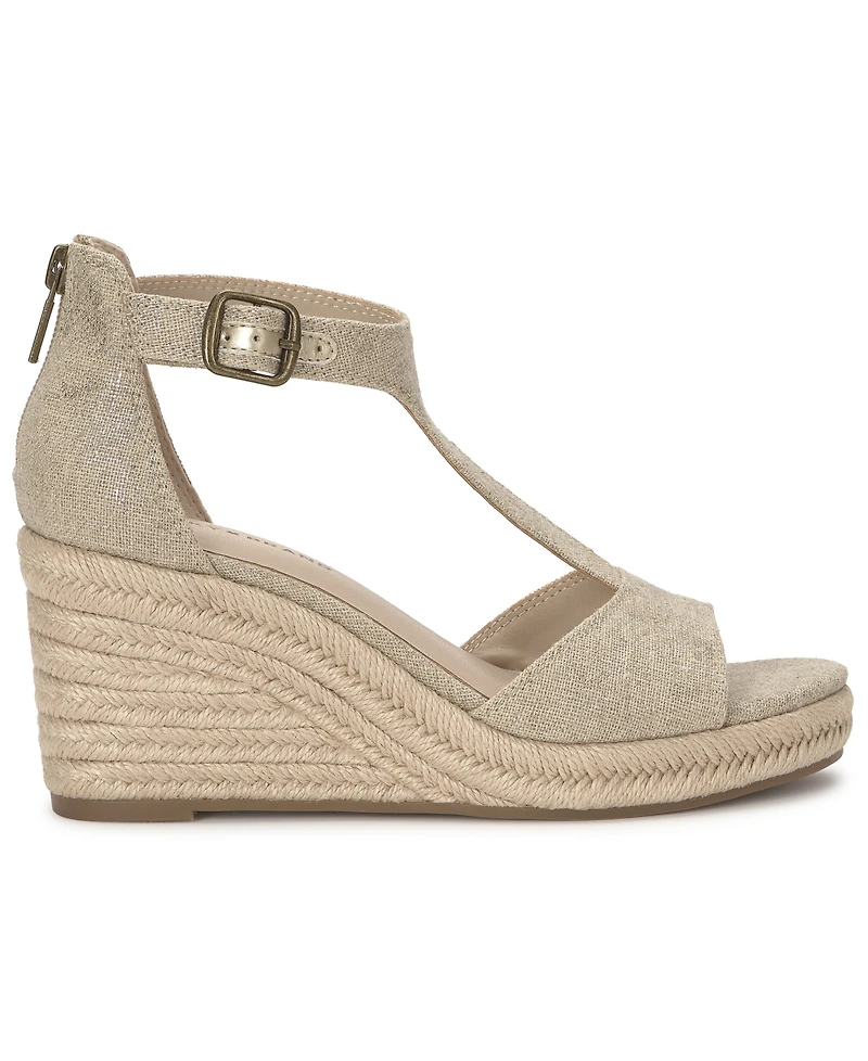 Lucky Brand Women's Cyleste T-Strap Espadrille Wedge Sandals