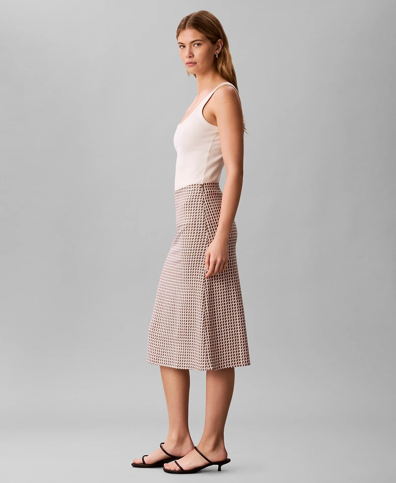 Calvin Klein Women's Printed Midi Skirt