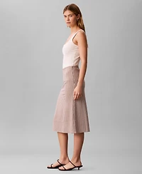 Calvin Klein Women's Printed Midi Skirt