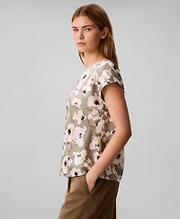 Calvin Klein Women's Printed Crewneck Top