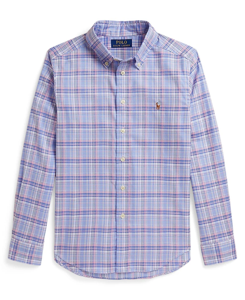 Polo Ralph Lauren Boys' 8-20 Plaid Performance Oxford Shirt