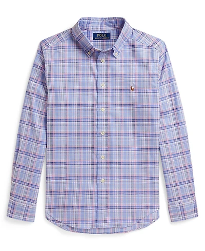 Polo Ralph Lauren Boys' 8-20 Plaid Performance Oxford Shirt