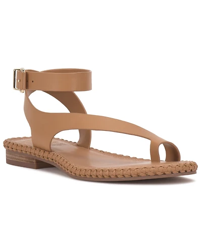 Vince Camuto Women's Libahs Braided Toe-Loop Round Toe Flat Sandals