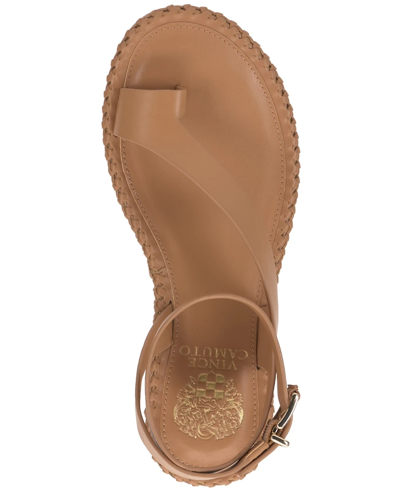 Vince Camuto Women's Libahs Braided Toe-Loop Round Toe Flat Sandals