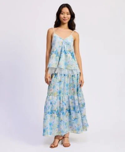 En Saison Womens Vivian V Neck Top Maxi Skirt