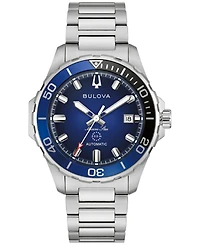 Bulova Men's Marine Star Series B Automatic Silver-Tone Stainless Steel Bracelet Watch 45mm