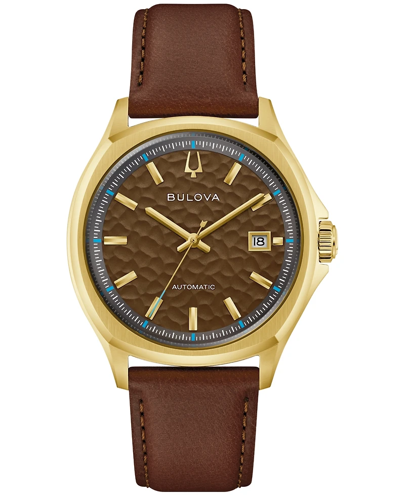 Bulova Men's Tony Bennett Nyc Brown Leather Strap Watch 32mm