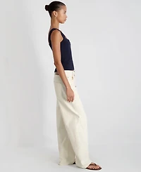 French Connection Women's Maisie Ruched Front Fitted Sweetheart Tank Top