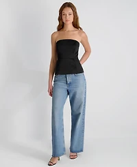 French Connection Women's York Satin Christa Fleur Strapless Top