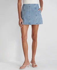 French Connection Women's 90s Denim Multi Seam Mini Skirt