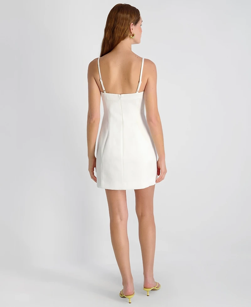 French Connection Women's York Satin Scoop Neck Mini Dress