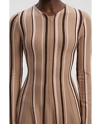 Karen Millen Women's Asymmetric Hem Knit Midi Dress