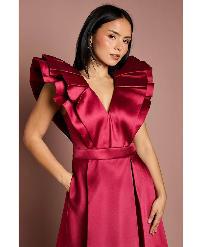 Coast Women's Frill Sleeve Midi Dress