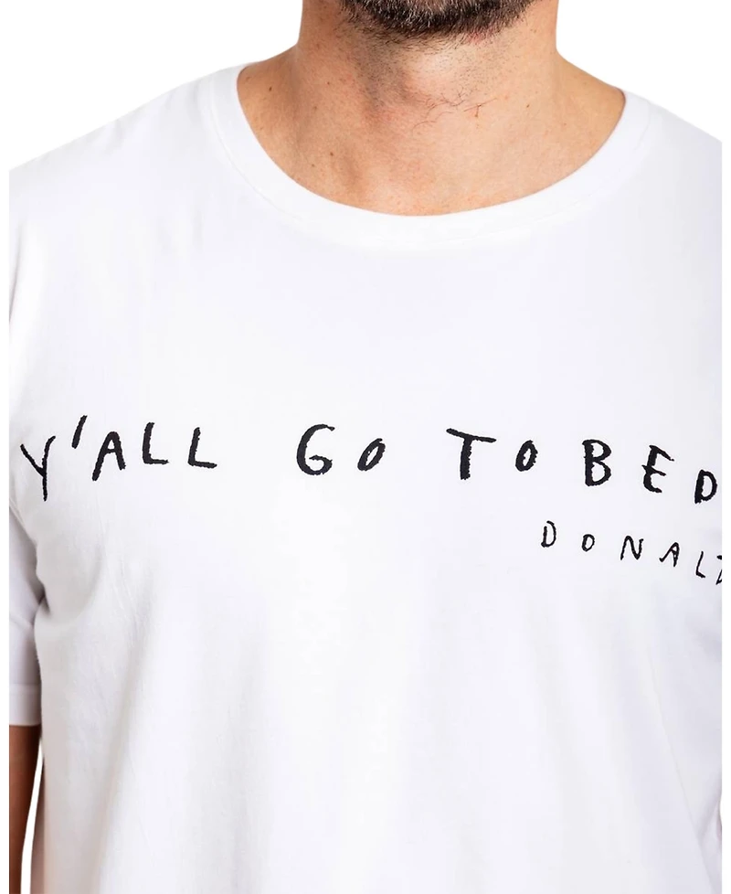 Sant and Abel Men's Drawbertson Y'All Go To Bed Cotton Pajama T-Shirt