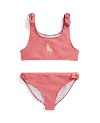 Polo Ralph Lauren Girls' 7-16 Scoop Neck Bikini Top and Bottom, 2-Piece Set