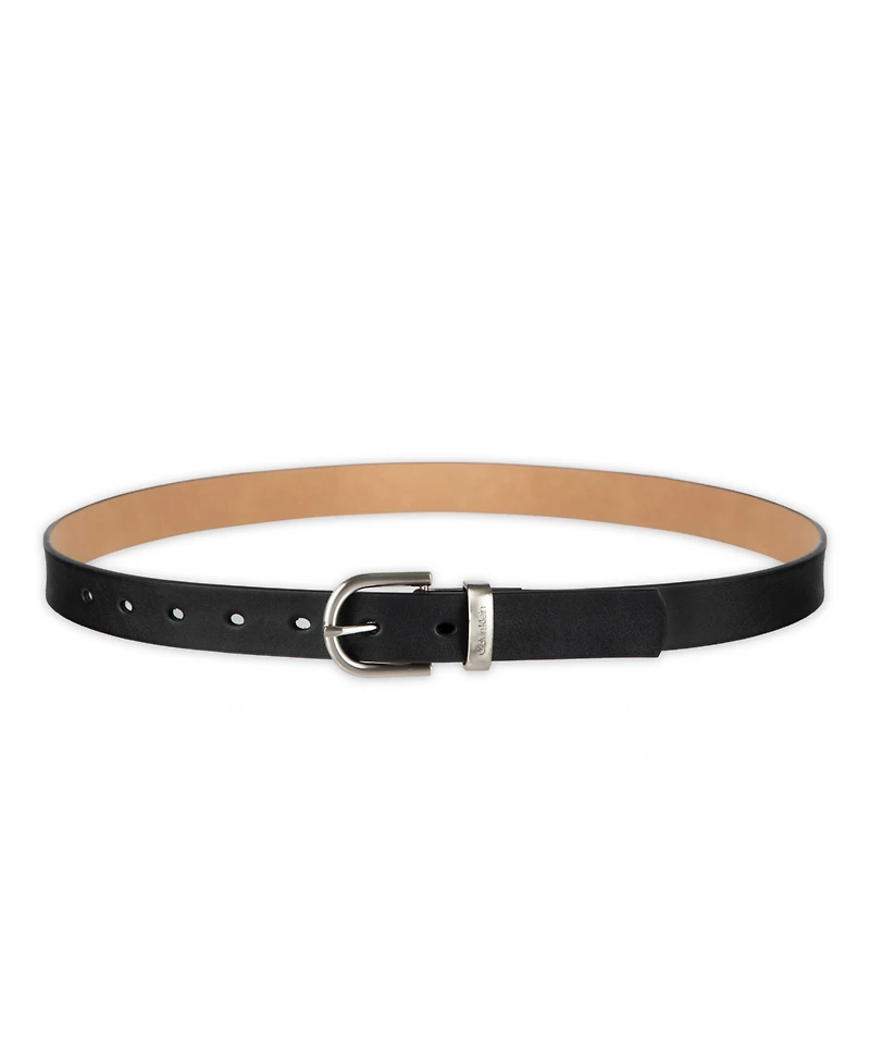 Calvin Klein Center-Bar and Metal Loop Buckles 2-Pack Skinny Belt Set