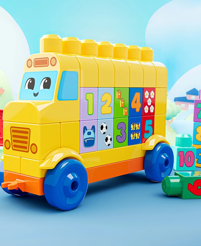 Mega Bloks First Builders Build and Count Bus Block Toy, 45 Pieces