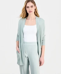 Anne Klein Women's Open-Front Rib Pocket Cardigan