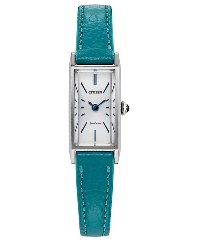 Citizen Women's Fio Turquoise Leather Strap Watch, 14.3mm