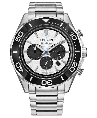 Citizen Men's Endeavor Chronograph Silver-Tone Stainless Steel Bracelet Watch, 43mm