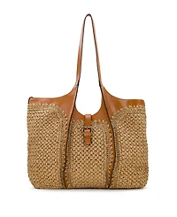 Patricia Nash Santorini Medium Woven Straw Satchel
