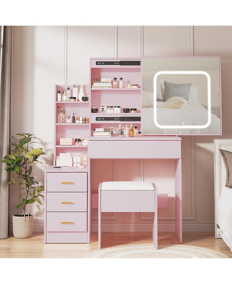 gaomon 4-Drawer Bedroom Dresser with Electrical Outlet, Storage Cabinet