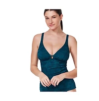 Gottex Women's Jolene Textured V Neck Tankini Top