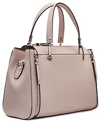 Calvin Klein Garnet Triple Compartment Top Zipper Satchel